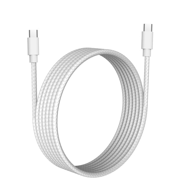 White USB-C to USB-C Cable