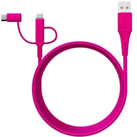 Stack-to-Charge USB Cable- Hot Pink  Classy Chargers
