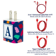 Paint Swatch Phone Charger Letter Set