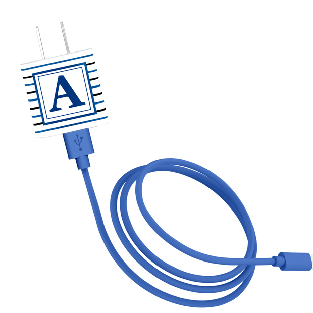 Pinstripe Phone Charger Letter Set