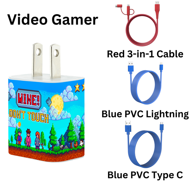 Video Gamer Mine Phone Charger Gift Set
