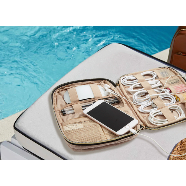 Travel Tech Bag Carnation Pink Classy Chargers