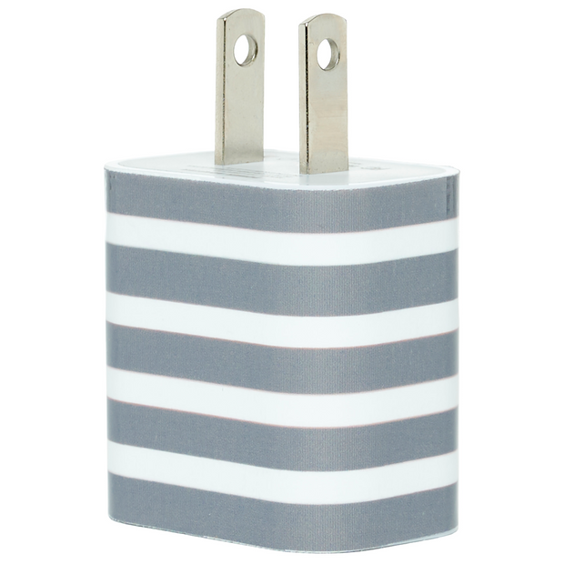 Silver Stripe Phone Charger - Classy Chargers