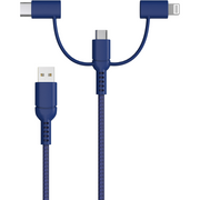 Stack-to-Charge 3-in-1 USB Cable - Navy