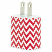 Red Chevron Phone Charger - Classy Chargers