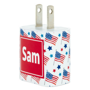 Monogram American Flag Charger - Classy Chargers
