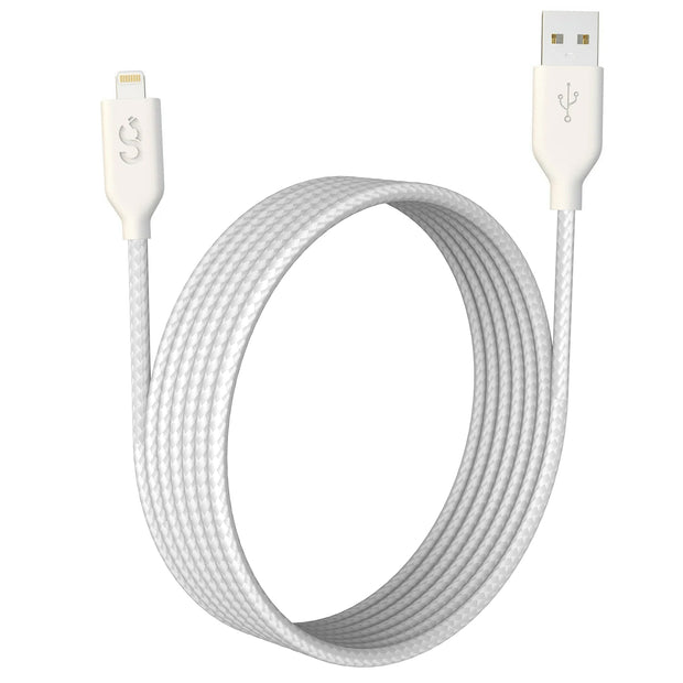 Lightning Cable White Nylon - MFI Certified - 6 FT