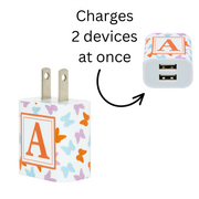 Butterfly Phone Charger Letter Set