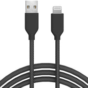 Black Nylon Lightning Cable - Classy Chargers