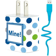 Blue Dot Mine Phone Charger Set - Classy Chargers