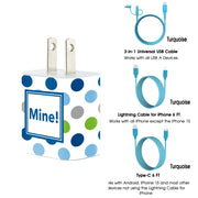 Blue Dot Mine Phone Charger Gift Set