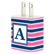 Monogram Chic Stripe Charger