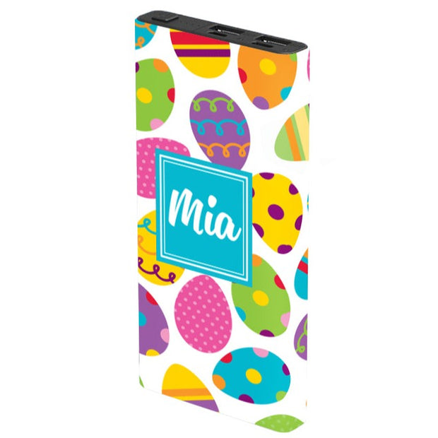 Monogram Colorful Eggs Power Bank - Classy Chargers