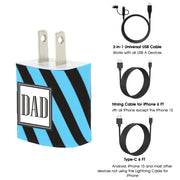 Dad Sideways Stripe Phone Charger Gift Set