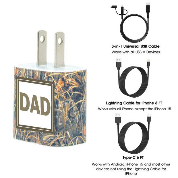 Dad Camo Phone Charger Gift Set