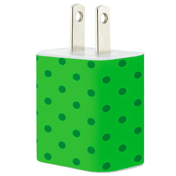 Green Tiny Dot Phone Charger - Classy Chargers