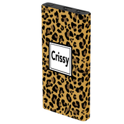 Leopard Print Personalized Power Bank - Classy Chargers