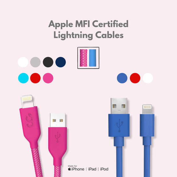 Pink Blue Dot Phone Charger