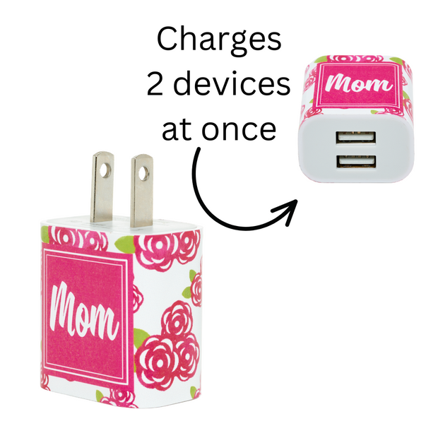 Mom Floral Phone Charger Gift Set