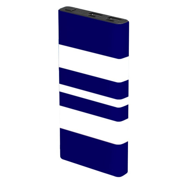 Navy Wide Stripe Power Bank - Classy Chargers