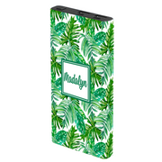 Monogram Palm Leaves Power Bank - Classy Chargers