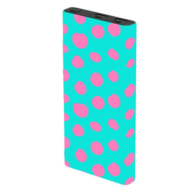 Pink Blue Dot Power Bank - Classy Chargers