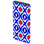 Quatrefoil Red Blue Power Bank - Classy Chargers