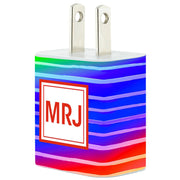 Monogram Rainbow Blend Phone Charger - Classy Chargers