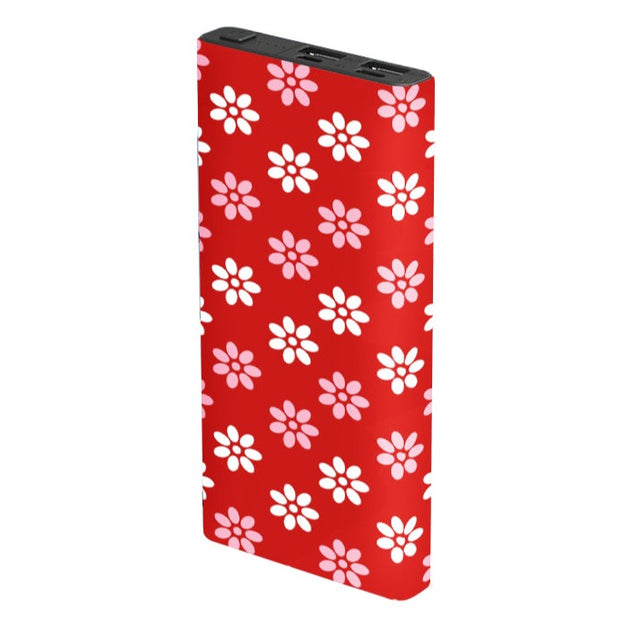 Red Daisy Power Bank - Classy Chargers