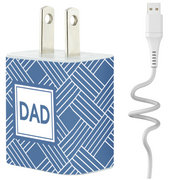Dad Basket Weave Phone Charger Gift Set - Classy Chargers