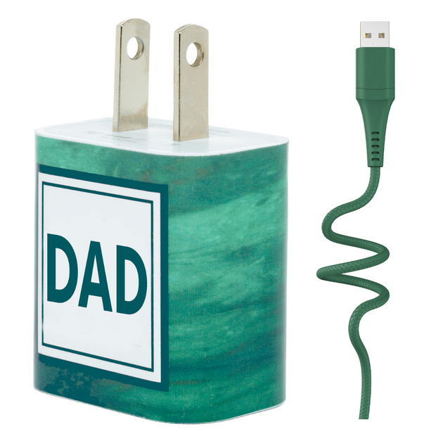 DAD Emerald Marble Phone Charger Gift Set - Classy Chargers