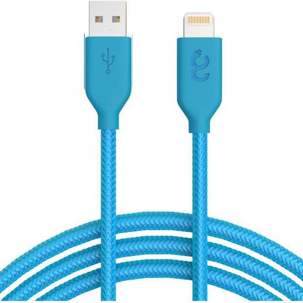 Turquoise Nylon Lightning Cable - Classy Chargers