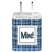 Monogram Whimsical Plaid Phone Charger