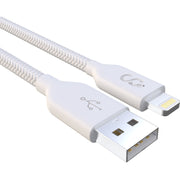 Lightning Cable White Nylon - MFI Certified - 6 FT
