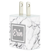 Monogram Carrara Stone Phone Charger- Classy Chargers