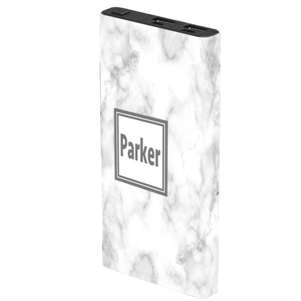 Monogram Marble Power Bank - Classy Chargers