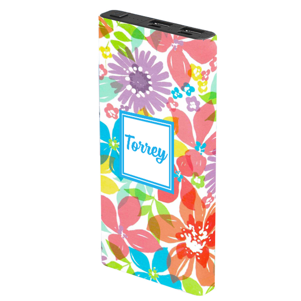 Monogram Garden Party Power Bank - Classy Chargers