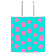 Pink Blue Dot Phone Charger - Classy Chargers