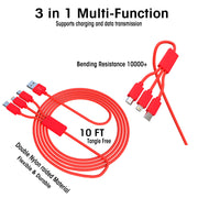 3 in 1 Multi Function USB Cable 