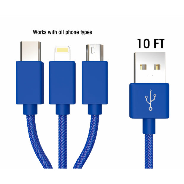 3 -in-1 Cable Close Up - Classy Chargers