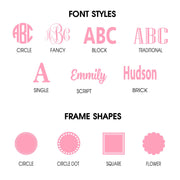 Select Your Font and Frame Style - Classy Chargers