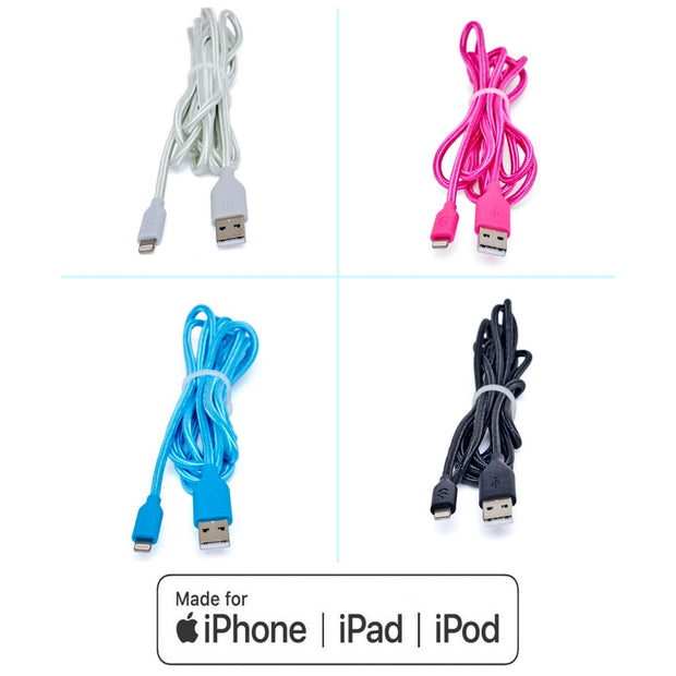 Apple MFI USB Lightning Cable Color Options - Classy chargers