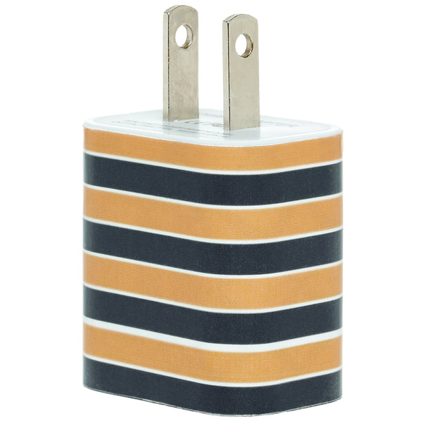 Black Gold Stripe Phone Charger - Classy Chargers