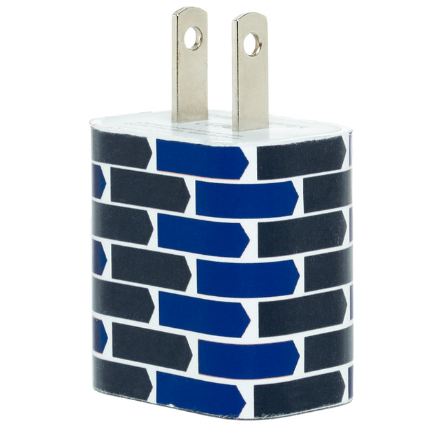 Stacked Arrows Blue Black Phone Charger - Classy Chargers