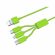 Lime Green 3 in 1 USB Cable
