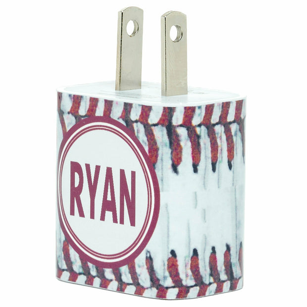 Monogram Baseball Roph Phone Charger - Classy Chargers