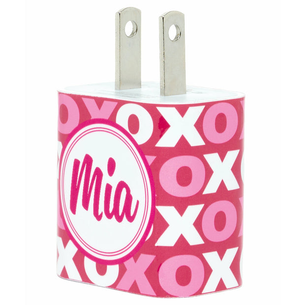 Monogram Hugs and Kisses Phone Charger - Classy Chargers