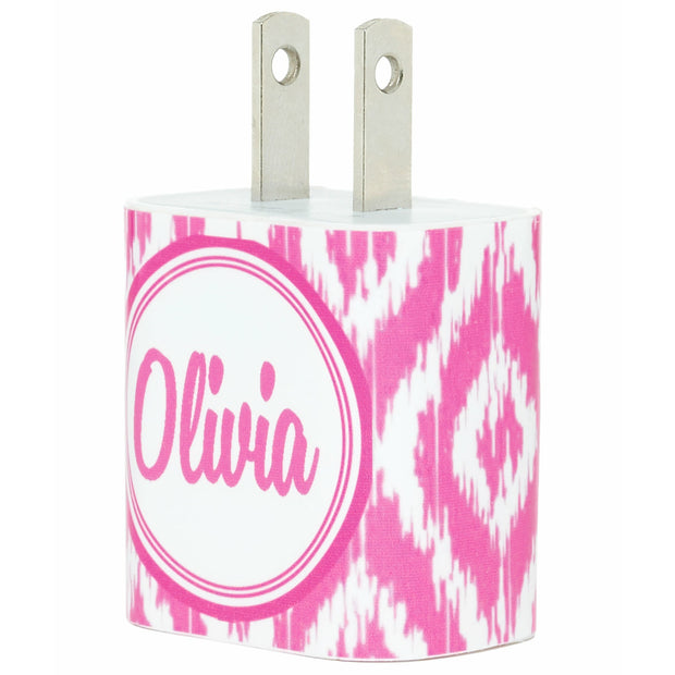 Monogram Pink iKat Phone Charger - Classy Chargers