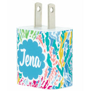 Monogram Spring Fling Phone Charger - Classy Chargers