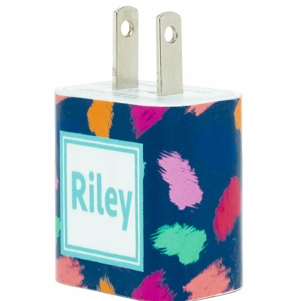 Monogram Watercolor Smear Phone Charger - Classy Chargers